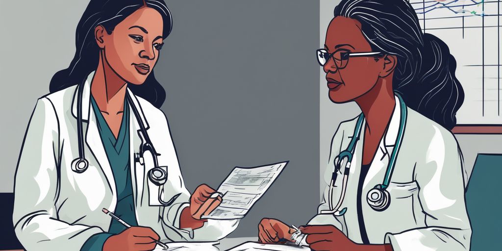 female doctor consulting with patient about medication side effects