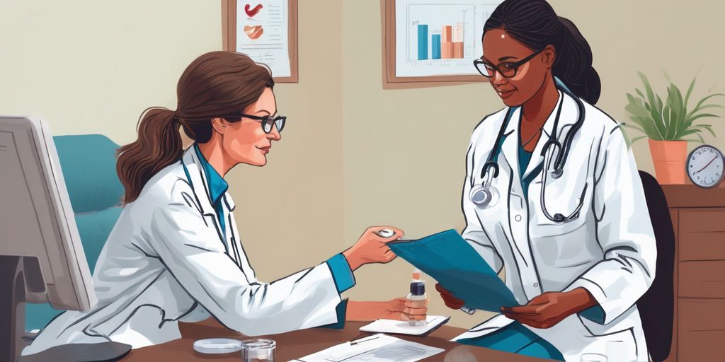 female doctor consulting with patient about weight loss medication