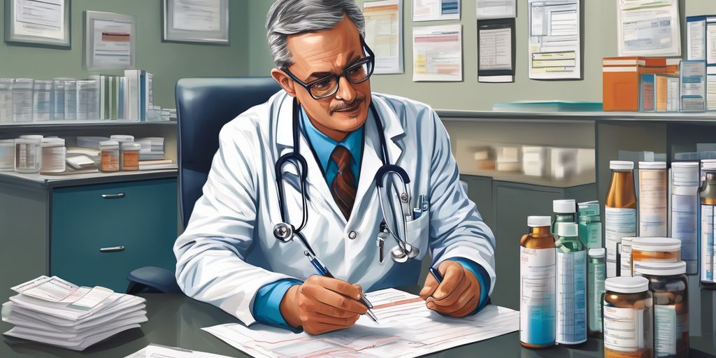 doctor prescribing medication consultation office