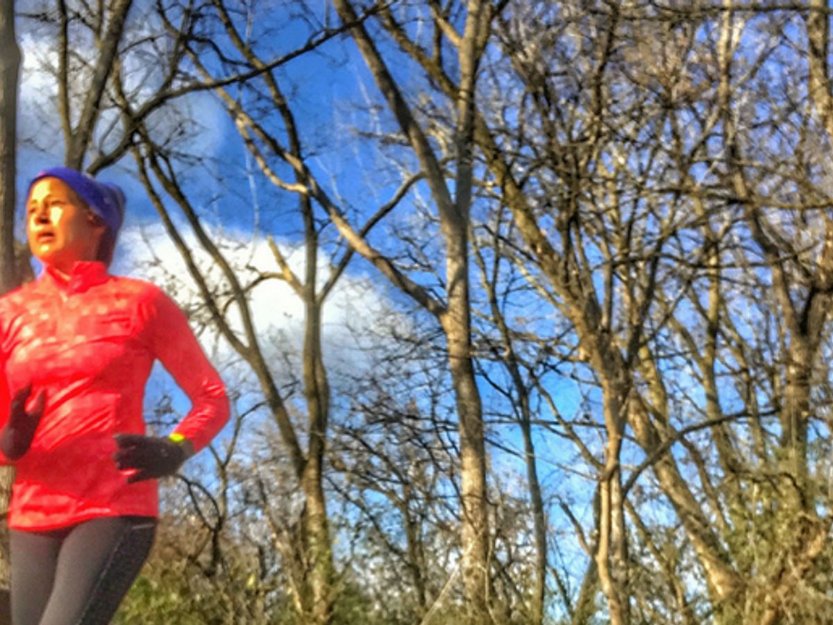 motivated person exercising outdoors