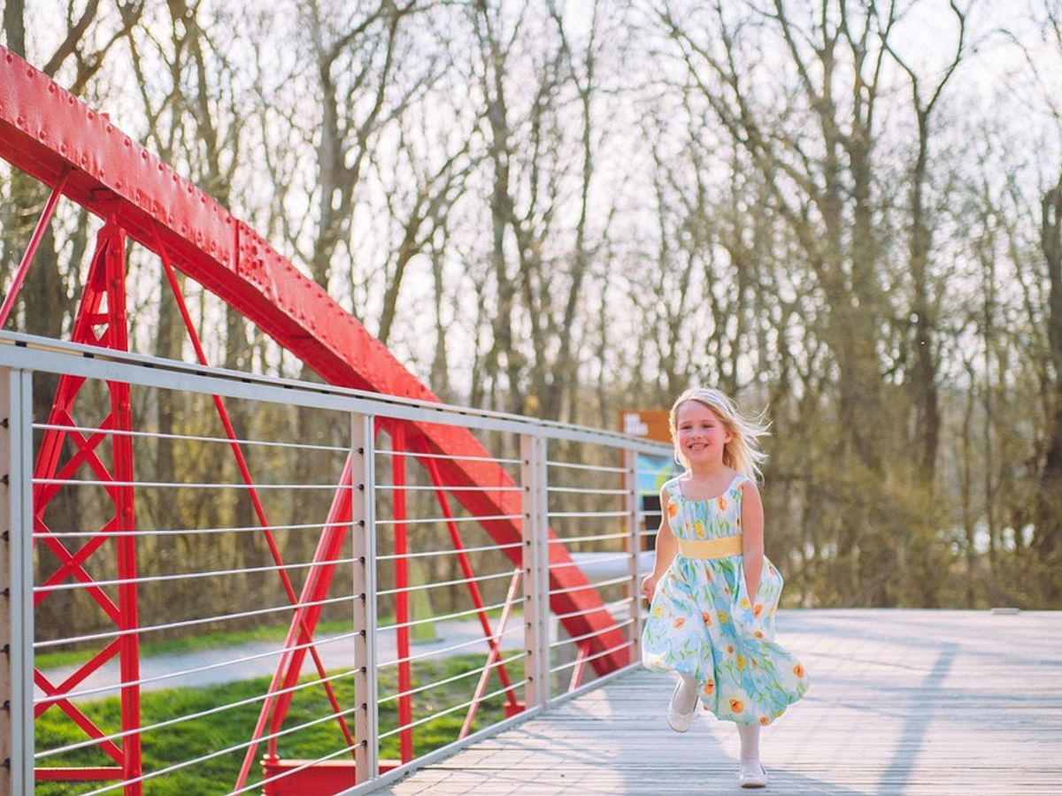 happy person exercising outdoors