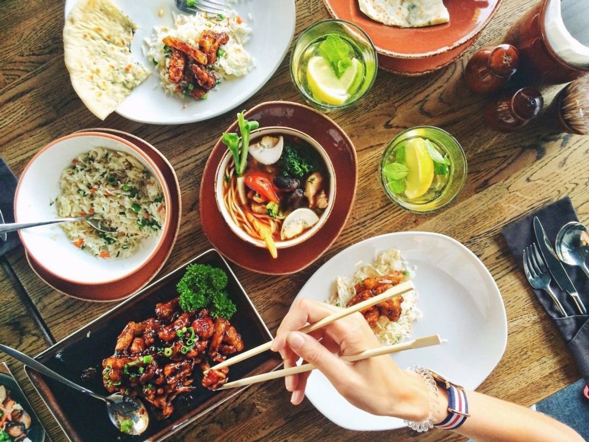 healthy meal at a restaurant