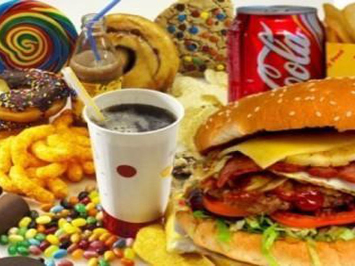 person resisting junk food temptation while exercising